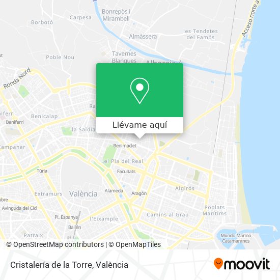 Mapa Cristalería de la Torre