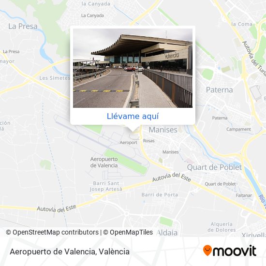 Mapa Aeropuerto de Valencia