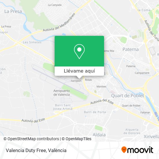 Mapa Valencia Duty Free