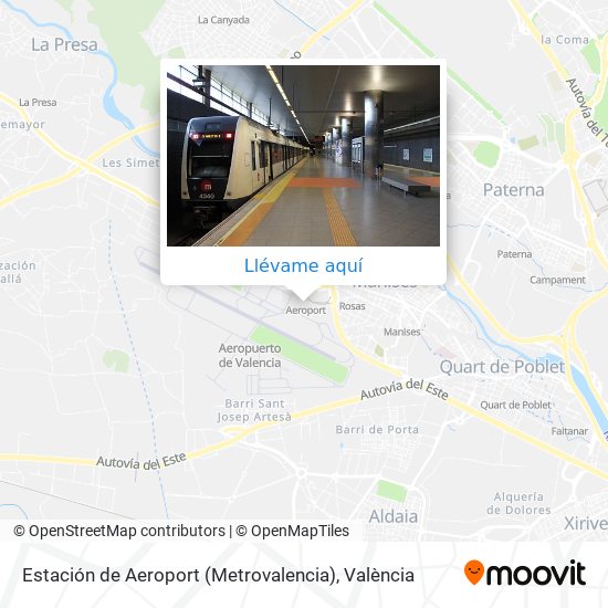 Mapa Estación de Aeroport (Metrovalencia)