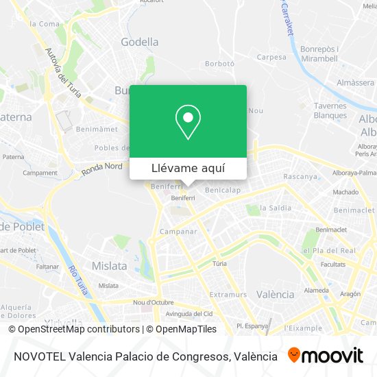 Mapa NOVOTEL Valencia Palacio de Congresos