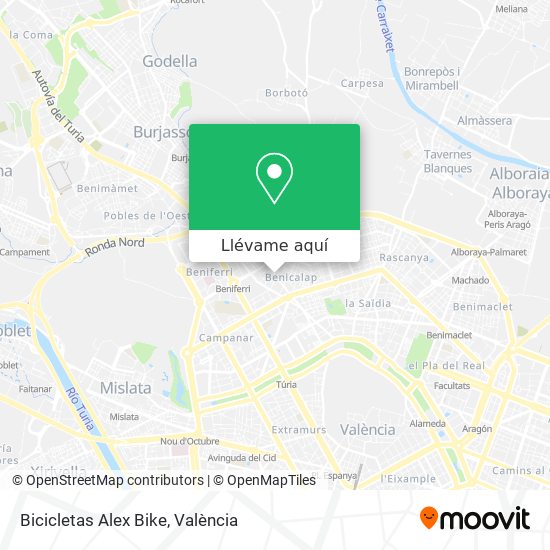 Mapa Bicicletas Alex Bike