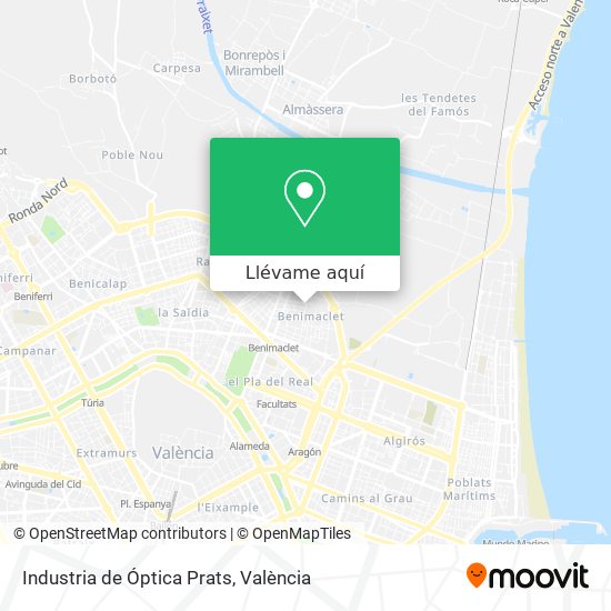 Mapa Industria de Óptica Prats
