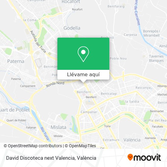 Mapa David Discoteca next Valencia