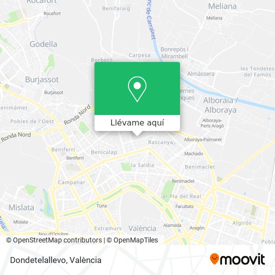 Mapa Dondetelallevo