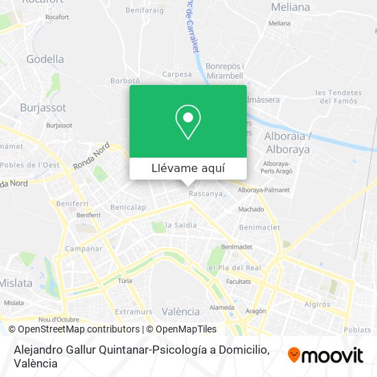 Mapa Alejandro Gallur Quintanar-Psicología a Domicilio