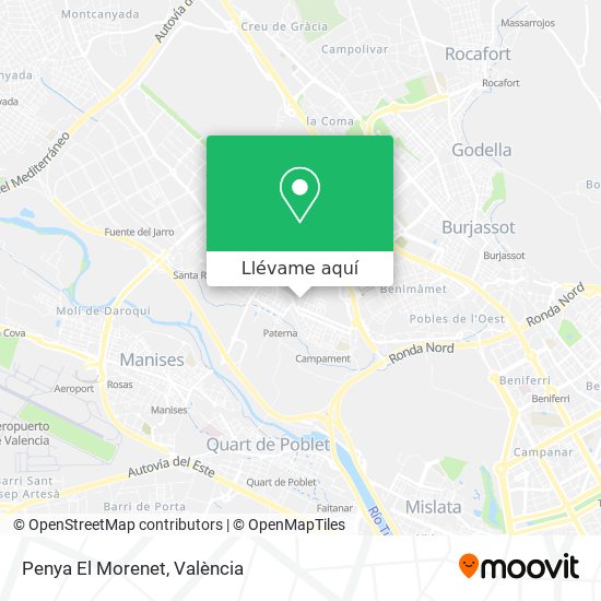 Mapa Penya El Morenet