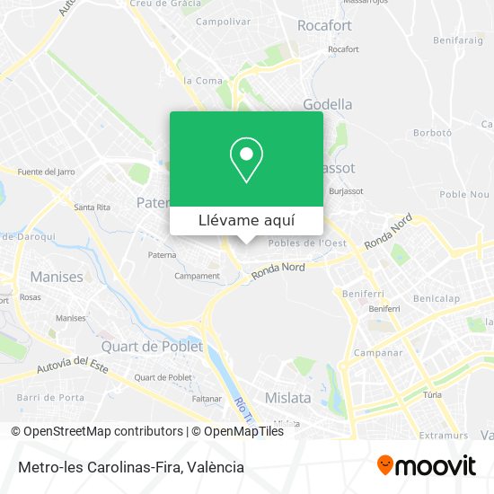 Mapa Metro-les Carolinas-Fira