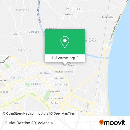 Mapa Outlet Destino 20