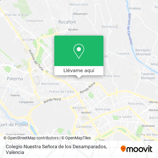 Mapa Colegio Nuestra Señora de los Desamparados