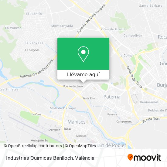 Mapa Industrias Quimicas Benlloch