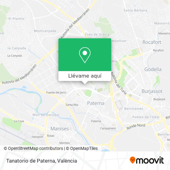 Mapa Tanatorio de Paterna