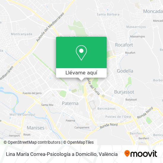 Mapa Lina María Correa-Psicología a Domicilio