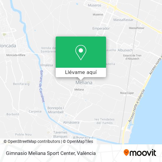 Mapa Gimnasio Meliana Sport Center