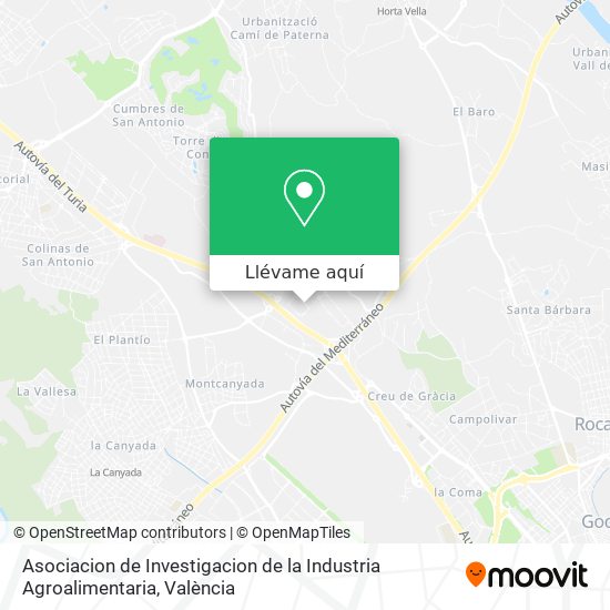 Mapa Asociacion de Investigacion de la Industria Agroalimentaria