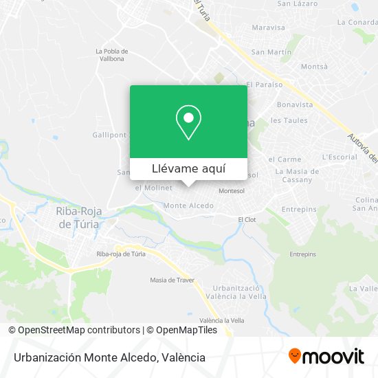 Mapa Urbanización Monte Alcedo