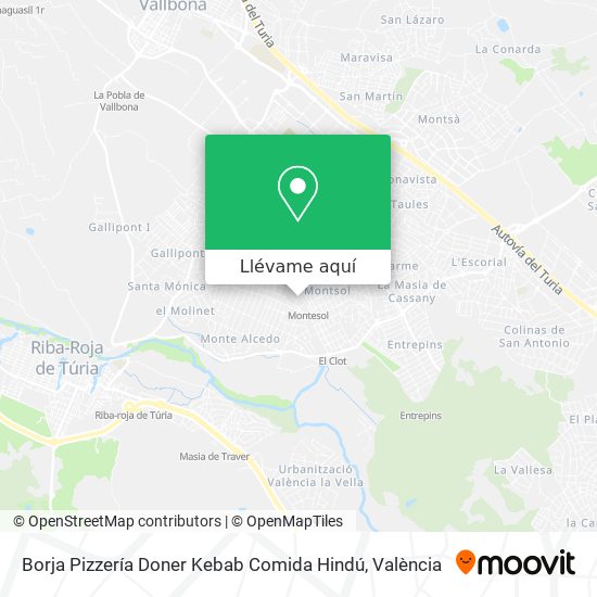 Mapa Borja Pizzería Doner Kebab Comida Hindú