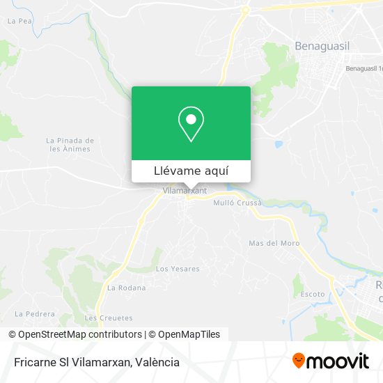 Mapa Fricarne Sl Vilamarxan