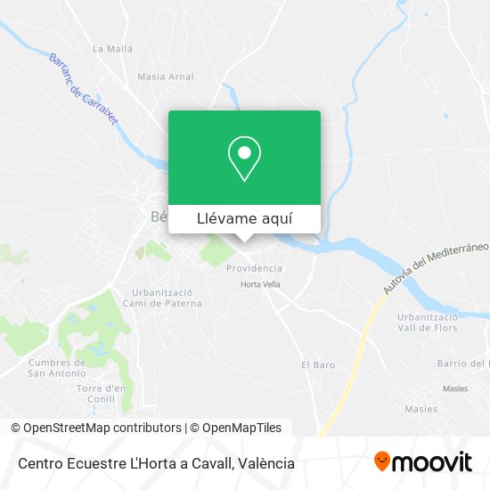 Mapa Centro Ecuestre L'Horta a Cavall
