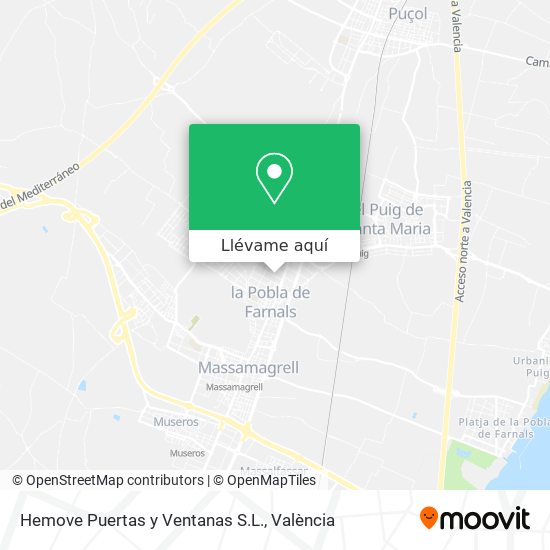 Mapa Hemove Puertas y Ventanas S.L.