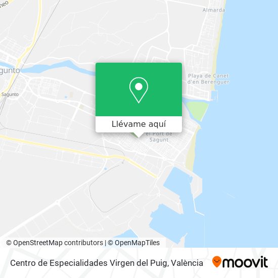 Mapa Centro de Especialidades Virgen del Puig