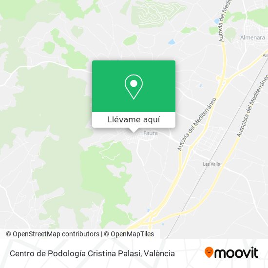 Mapa Centro de Podología Cristina Palasi