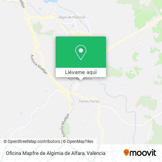 Mapa Oficina Mapfre de Algimia de Alfara