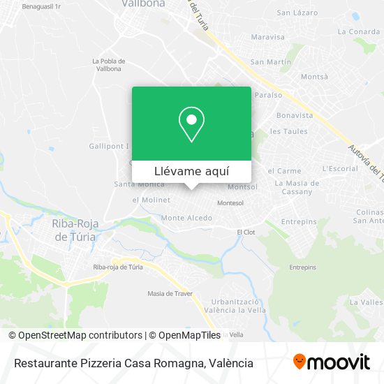 Mapa Restaurante Pizzeria Casa Romagna
