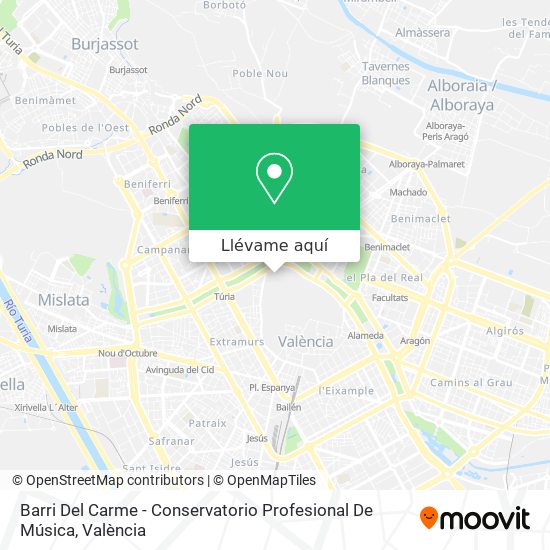 Mapa Barri Del Carme - Conservatorio Profesional De Música