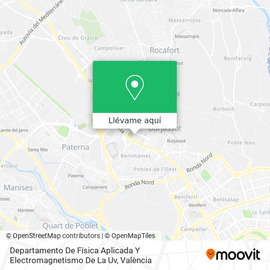 Mapa Departamento De Física Aplicada Y Electromagnetismo De La Uv
