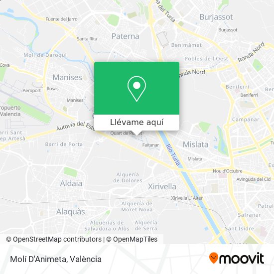 Mapa Molí D'Animeta