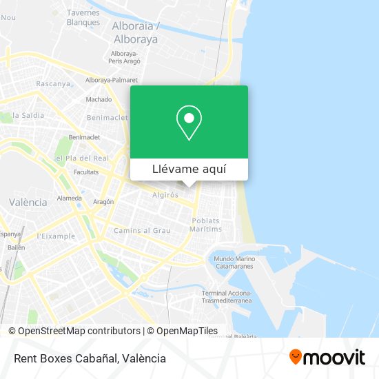 Mapa Rent Boxes Cabañal