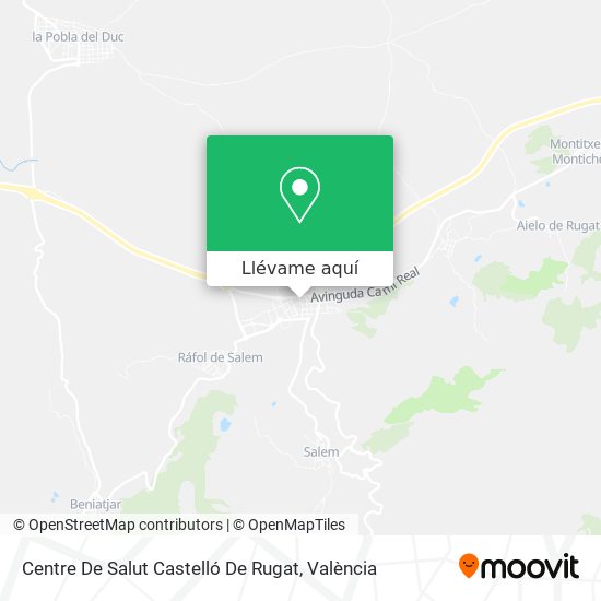 Mapa Centre De Salut Castelló De Rugat