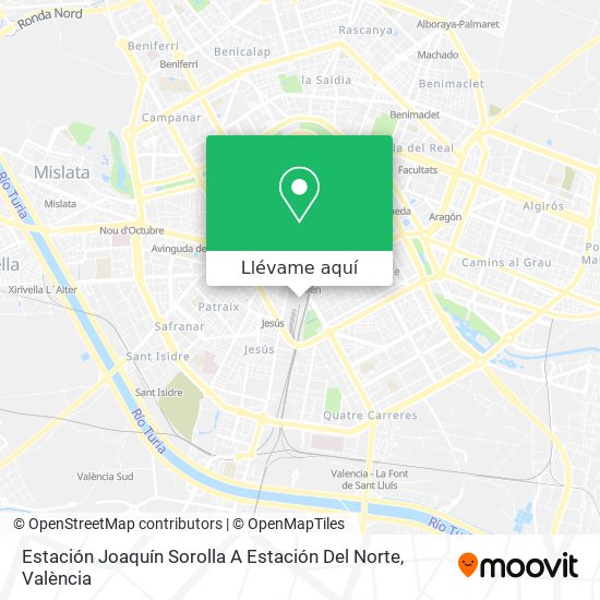 Mapa Estación Joaquín Sorolla A Estación Del Norte