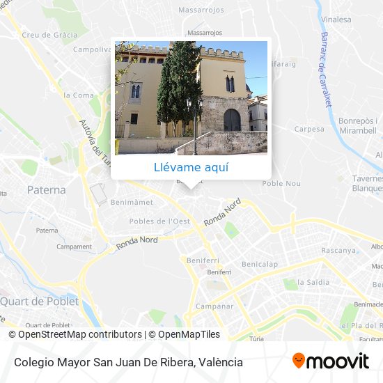 Mapa Colegio Mayor San Juan De Ribera