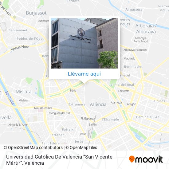 Mapa Universidad Católica De Valencia “San Vicente Mártir”