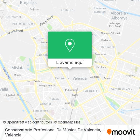 Mapa Conservatorio Profesional De Música De Valencia