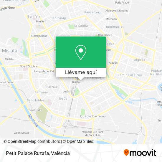 Mapa Petit Palace Ruzafa