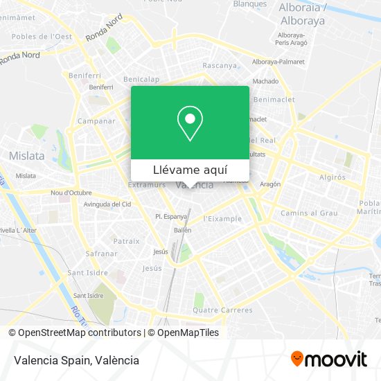 Mapa Valencia Spain