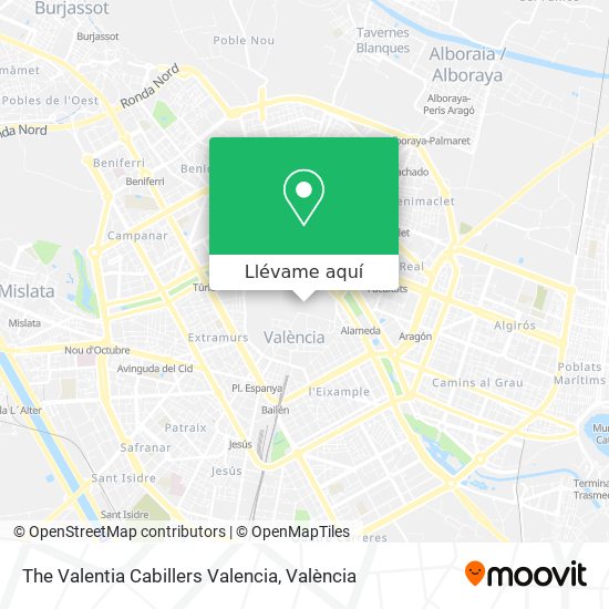 Mapa The Valentia Cabillers Valencia