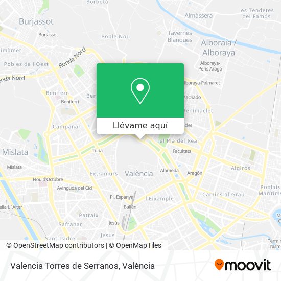 Mapa Valencia Torres de Serranos