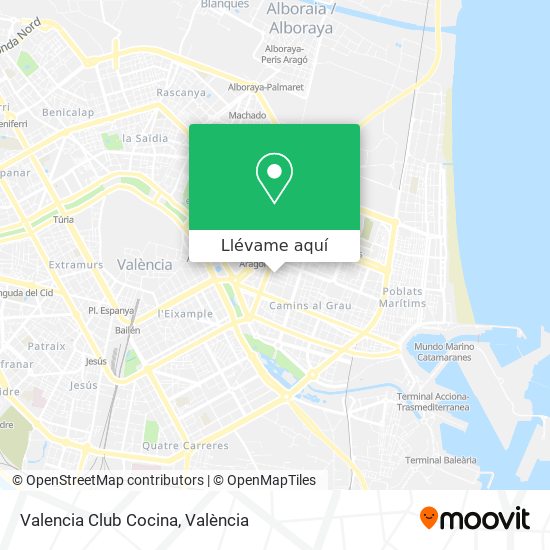 Mapa Valencia Club Cocina