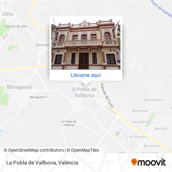 Mapa La Pobla de Vallbona