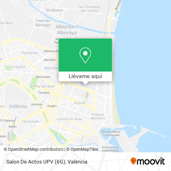 Mapa Salon De Actos UPV (6G)