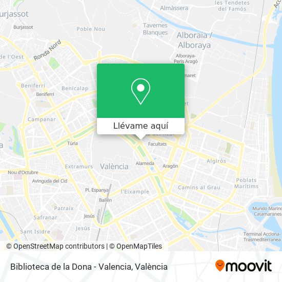 Mapa Biblioteca de la Dona - Valencia