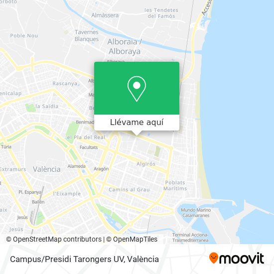 Mapa Campus/Presidi Tarongers UV