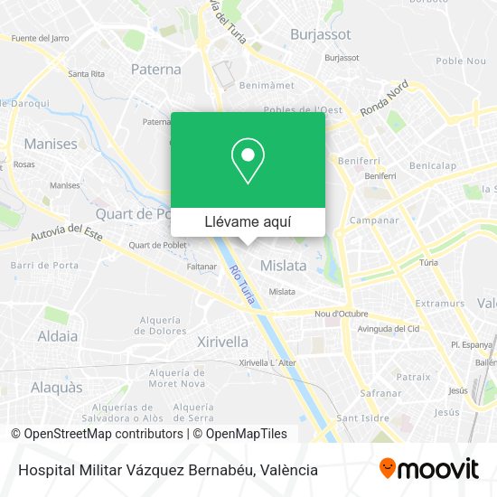 Mapa Hospital Militar Vázquez Bernabéu