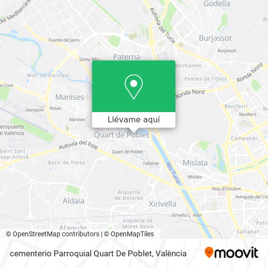 Mapa cementerio Parroquial Quart De Poblet