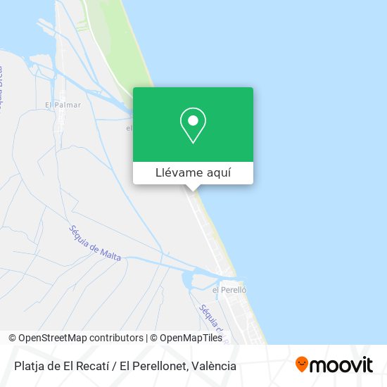 Mapa Platja de El Recatí / El Perellonet