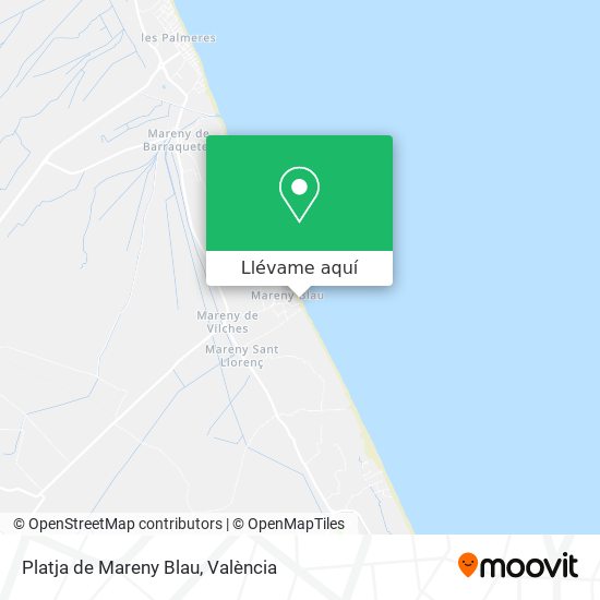 Mapa Platja de Mareny Blau